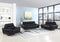 Sofas Sofa Sale - 108" Charming Black Leather Sofa Set HomeRoots