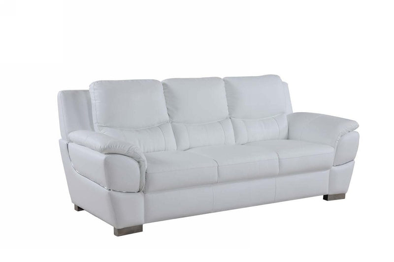 Sofas Sofa Sale - 37" Chic White Leather Sofa HomeRoots