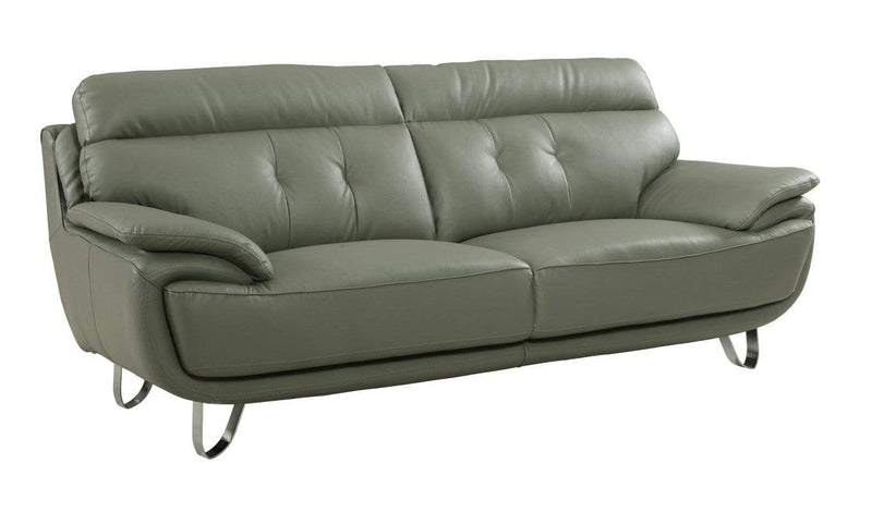 Sofas Sofa Sale - 37" Fascinating Grey Leather Sofa HomeRoots