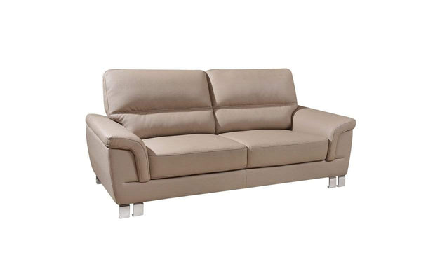 Sofas Sofa Sale - 37" Modern Beige Leather Sofa HomeRoots