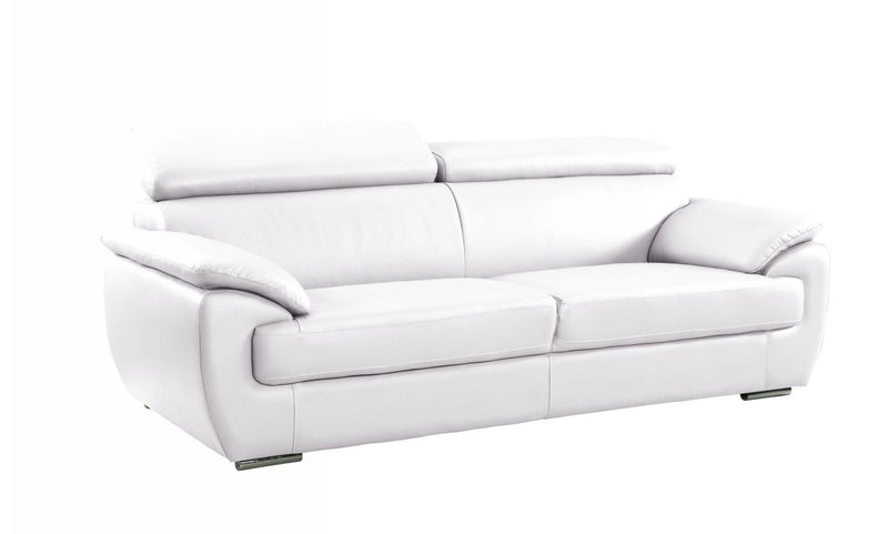 Sofas Sofa Sale - 86" Captivating White Leather Sofa HomeRoots