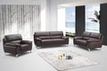 Sofas Sofa Set - 111" Classy Brown Leather Sofa Set HomeRoots