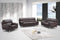 Sofas Sofa Set - 111" Classy Brown Leather Sofa Set HomeRoots