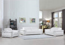 Sofas Sofa Set - 114" Sturdy White Leather Sofa Set HomeRoots