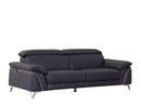 Sofas Sofa Set - 31" Fashionable Navy Leather Sofa HomeRoots