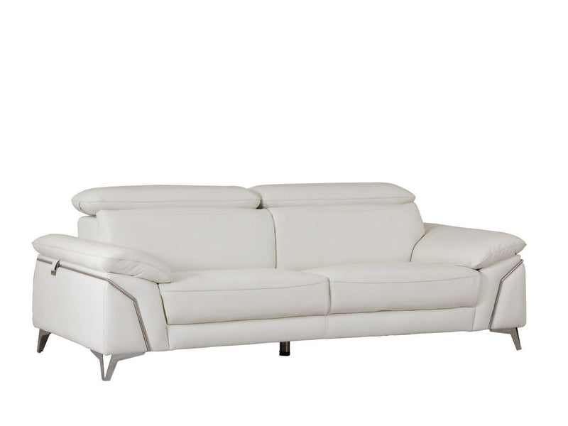 Sofas Sofa Set - 31" Fashionable White Leather Sofa HomeRoots