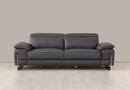 Sofas Sofa Set - 31" Tasteful Dark Grey Leather Sofa HomeRoots