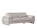 Sofas Sofa Set - 31" Tasteful Light Grey Leather Sofa HomeRoots