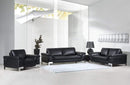 Sofas Sofa Set - 96" Lovely Black Leather Sofa Set HomeRoots