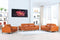 Sofas Sofa Set - 96" Lovely Camel Leather Sofa Set HomeRoots