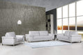 Sofas Sofa Set - 96" Lovely Light Gray Leather Sofa Set HomeRoots