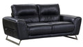 Sofas Sofa Set - Leatherette Sofa Futon, Black HomeRoots