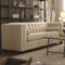 Sofas Sofa With Tufted Back, Beige Benzara