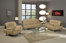 Sofas Sofas - 110" Sleek Beige Sofa Set HomeRoots