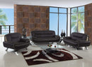 Sofas Sofas - 110" Sleek Brown Sofa Set HomeRoots