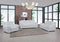 Sofas Sofas - 111" Chic White Leather Sofa Set HomeRoots