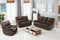 Sofas Sofas - 120" Elegant Dark Brown Fabric Sofa Set HomeRoots