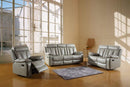 Sofas Sofas - 126" Sturdy Grey Leather Sofa Set HomeRoots