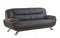 Sofas Sofas - 35" Sleek Black Leather Sofa HomeRoots