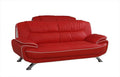 Sofas Sofas - 35" Sleek Red Leather Sofa HomeRoots