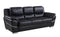 Sofas Sofas - 37" Chic Black Leather Sofa HomeRoots