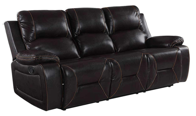 Sofas Sofas - 40" Classy Brown Leather Sofa HomeRoots