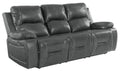 Sofas Sofas - 40" Classy Grey Leather Sofa HomeRoots