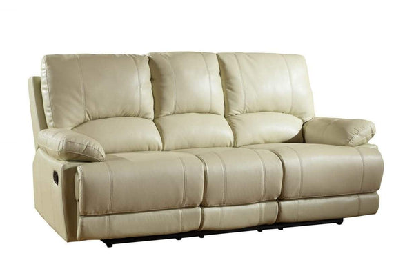 Sofas Sofas - 41" Stylish Beige Leather Sofa HomeRoots