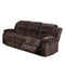 Sofas Solid Pine, Padded Suede & Plywood Reclining Sofa, Brown Benzara