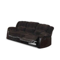 Sofas Sophisticated Champion Leatherette Sofa, Brown Benzara