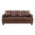 Sofas Stationary Sofa, Dark Brown Benzara