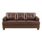 Sofas Stationary Sofa, Dark Brown Benzara