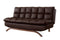 Sofas Tufted Futon Sofa Bed, Dark Brown Benzara