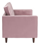 Sofas Velvet Sofa - 70" x 32" x 35.5" Pink Velvet, Alder Wood, Foam, Fabric & Fiber, Sofa HomeRoots