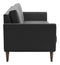 Sofas Velvet Sofa - 85" x 35" x 37" Charcoal Velvet, Alder Wood, Foam, Fabric & Fiber, Sofa HomeRoots