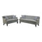 Sofas Velveteen Fabric 2 Piece Sofa Set In Taupe Gray Benzara