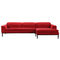 Sofas Wooden Sofa - 28" Red Fabric and Wood Sectional Sofa HomeRoots