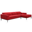 Sofas Wooden Sofa - 28" Red Fabric and Wood Sectional Sofa HomeRoots