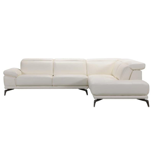 Sofas Wooden Sofa - 29" White Leather and Wood Sectional Sofa HomeRoots