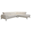 Sofas Wooden Sofa - 29" White Leather and Wood Sectional Sofa HomeRoots