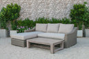 Sofas Wooden Sofa - 30" Aluminum, Wood, and Rattan Sectional Sofa Set HomeRoots