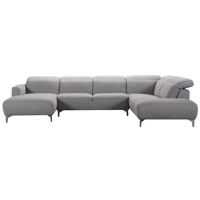 Sofas Wooden Sofa - 30" Grey Fabric and Iron Sectional Sofa with a Wood Frame HomeRoots