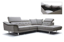 Sofas Wooden Sofa - 32" Grey Fabric, Foam, Wood, and Steel Sectional Sofa HomeRoots