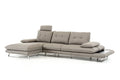 Sofas Wooden Sofa - 34" Grey Foam, Steel, Wood, and Veneer Sectional Sofa HomeRoots