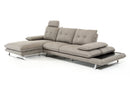 Sofas Wooden Sofa - 34" Grey Foam, Steel, Wood, and Veneer Sectional Sofa HomeRoots