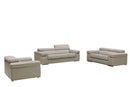 Sofas Wooden Sofa - 34" Light Grey Bonded Leather, Foam, Wood, and Steel Sofa Set HomeRoots