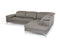 Sofas Wooden Sofa - 48" Grey Eco-Leather, Wood, Steel, and Foam Sectional Sofa HomeRoots