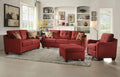 Sofas Wooden Sofa - 84" X 31" X 35" Red Linen Sofa With 2 Pillows HomeRoots