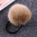 Soft Fur Pom Pom Hair Elastic Tie AExp