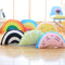 Soft Half Round Series Plush Pillow Stuffed Rainbow Smiley Face& Fruits Toys Cushion Lovely Kids Doll Waist Pillow Home Decor AExp